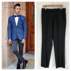 🥧EUC- 33x30 Charcoal Wool Gabardine Suit Pants